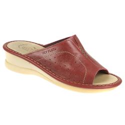 Fly Flot Female Ruby Leather Upper Leather Lining Comfort Small Sizes in Red