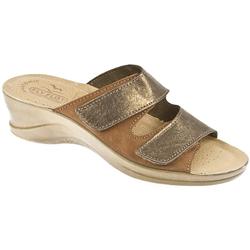 Fly Flot Female Ruth Nubuck Upper Leather Lining Comfort Large Sizes in Black, Brown Shimmer