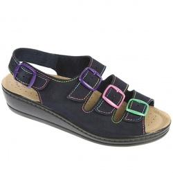 Fly Flot Female Sandra Leather Lining Casual in Beige Multi, Black Multi, NAVY MULTI