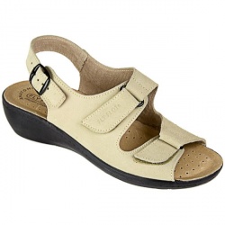 Fly Flot Female Sofia Leather Suede Upper Leather Lining Casual in Beige