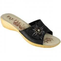 Fly Flot Womens Florence Leather Upper Leather Lining in Black