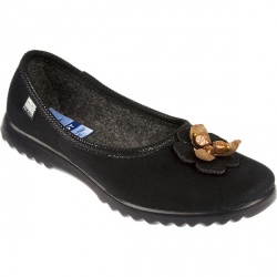 Fly Flot Womens Fly Textile Upper Textile Lining Comfort House Mules and Slippers in Black, Brown