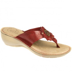 Womens Simone Leather Upper Leather Lining Comfort in Black, Red, Tan