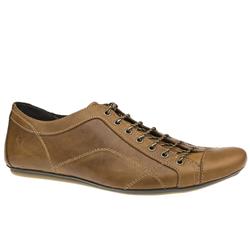 Fly London Male Mars Leather Upper Fashion Trainers in Brown, White