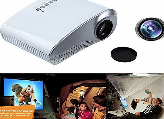 FLY-shop�  HD 720P Full Colour LED Projector Home Cinema Home Theater with HDMI USB SD AV VGA TV Interface for PC Laptop TV PS3 XBOX360 Blu-ray DVD Player Wii / 50000 Hours Bulb Life 60 Lumens Native R