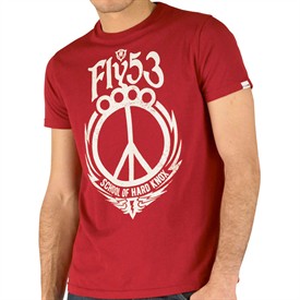 Fly53 Mens Knuckledown T-Shirt Red