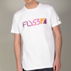 Fly53 Mens Mermaid Wax Fancy Print T-Shirt White