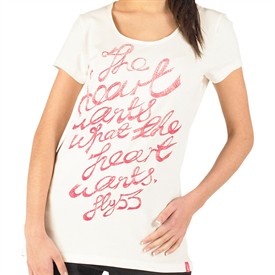 Fly53 Womens Love Poem T-Shirt White