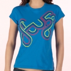 Fly53 Womens Soundclash T-Shirt Electric Blue