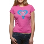 Fly53 Womens Swan Song T-Shirt Pink
