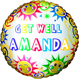 18 Per Get Well Name Balloon
