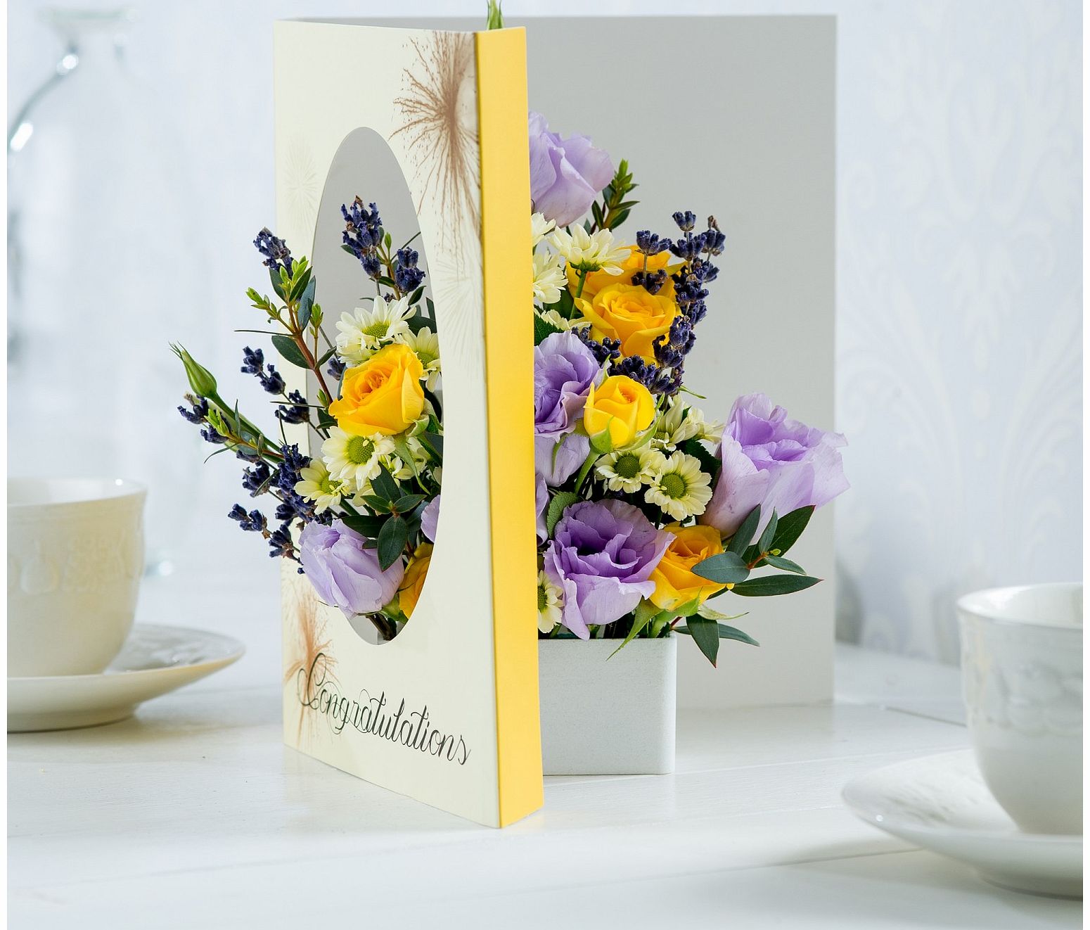 Flying Flowers Congratulations Delight FloralCard
