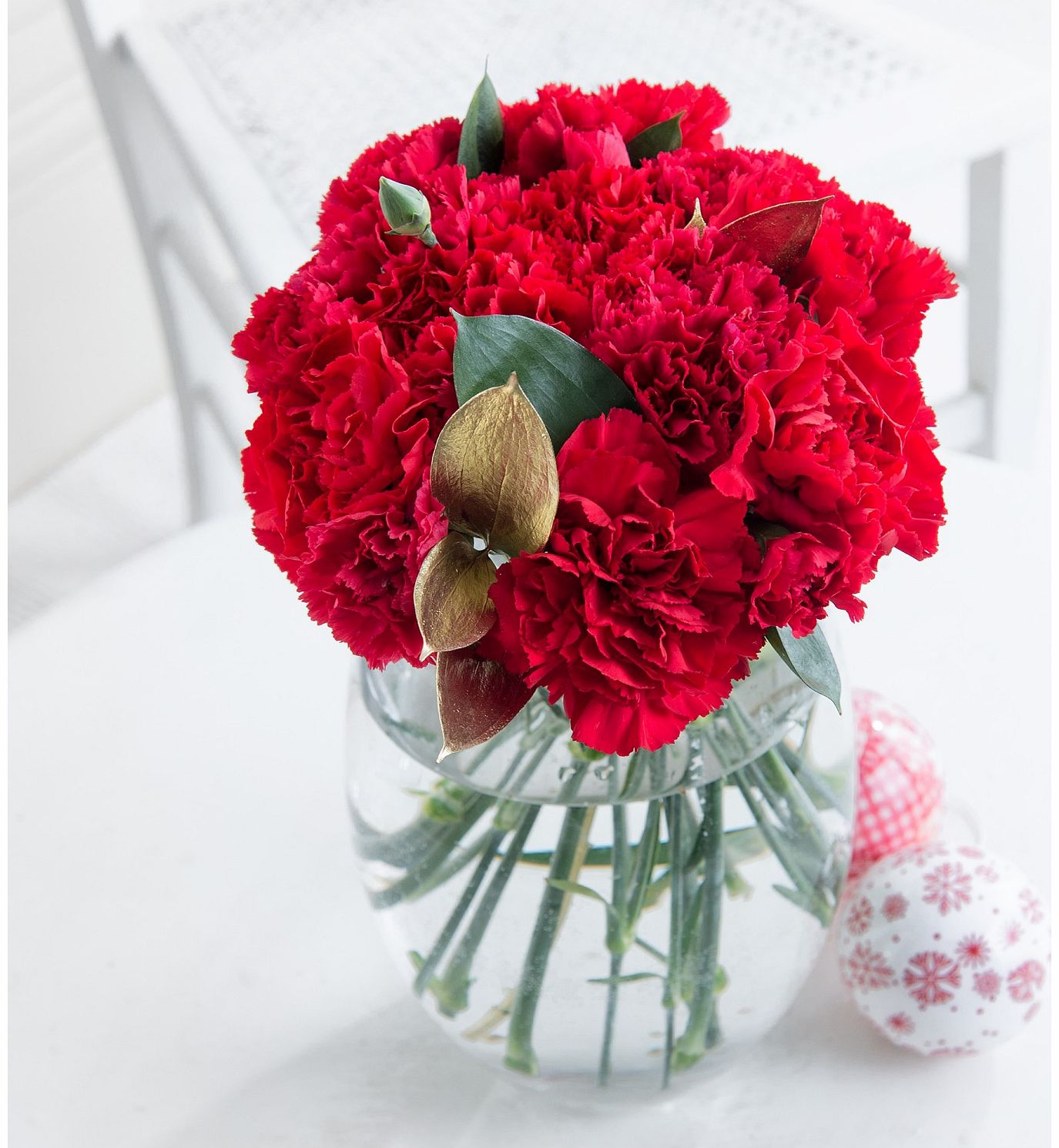 Flying Flowers Festive Red