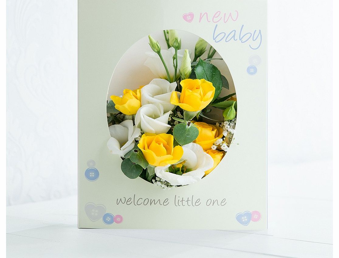 Flying Flowers New Baby Joy FloralCard