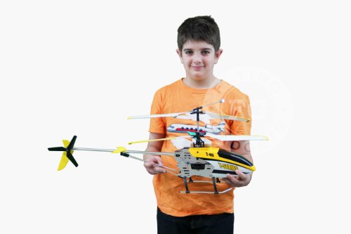 Flying Gadgets Large 3 Channel 2.4ghz Remote Control (RC) Gyroscope Helicopter For Adults & Children (Yellow)