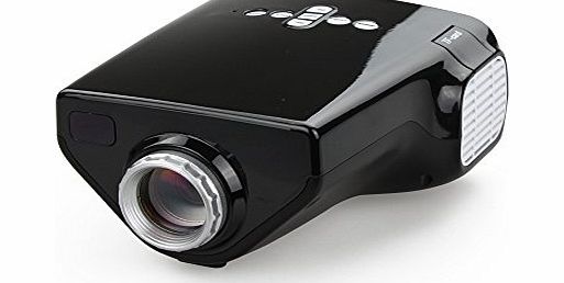 Flylink HD 1080P Mini Multimedia LED Projector 50 Lumens with HDMI / USB / VGA / Micro SD / TV Port (Black)