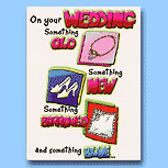 Fly`s Out the Door Wedding Card