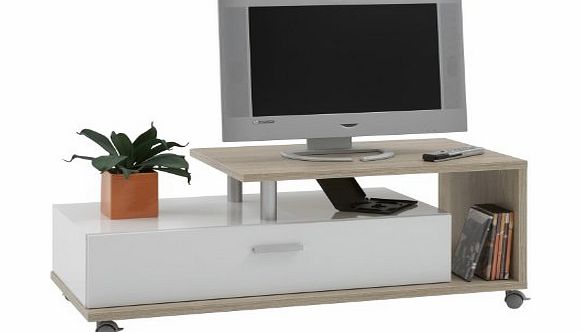 FMD Coffee Table Solo, 110 x 42 x 50 cm, Candian Oak/ Brilliant White