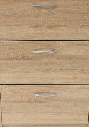 FMD Mobel GRADE A1 - Designer 3 Tier Shoe Cabinet in Oak