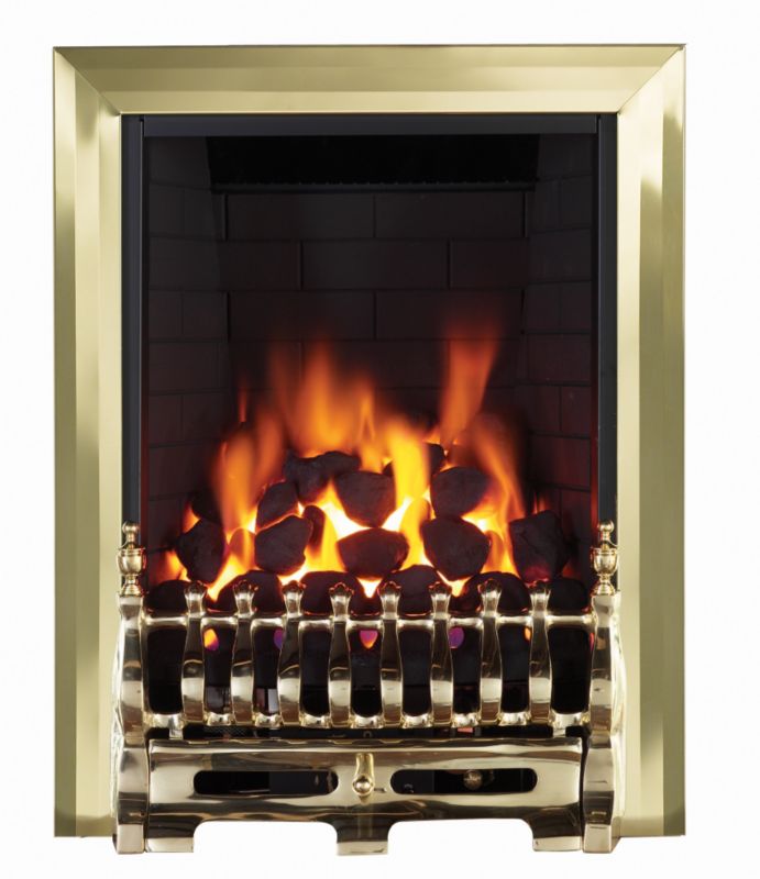 Focal Point Blenheim Full Depth Gas Inset Fire Brass Effect