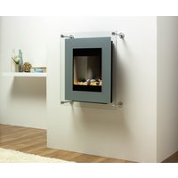 FOCAL POINT Silver Glass Contemporary Electric Fire