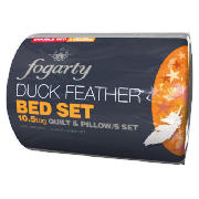 Fogarty Feather bed in a bag set 10.5 Tog, Double