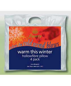 fogarty When the Cold Wind Blows Hollowfibre Pillow 4 Pack