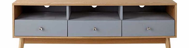 Foley 3 Drawer TV Unit - Grey