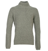 Folk Bobby Stitch Light Grey Funnel Neck Sweater