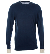 Folk Undergarm Navy Sweater