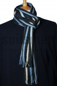 Folkspeare Mens Knitted Stripey Scarf