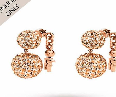 Folli Follie Bling Chic Sphere Earrings Rose