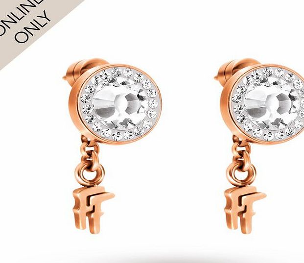 Folli Follie Classy Flash Stud Earrings Clear