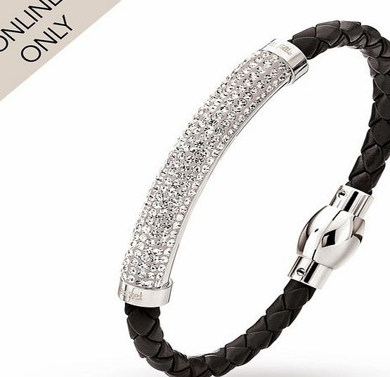 Folli Follie Dazzling Black PU Bracelets Silver