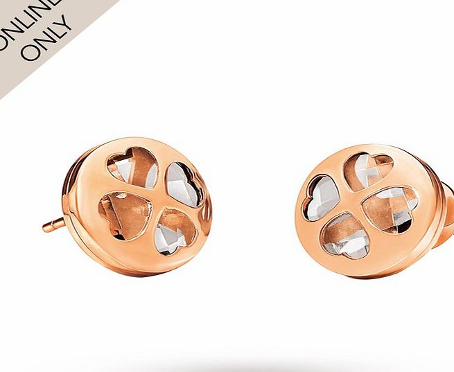 Folli Follie Heart4Heart Win Stud Earrings Clear