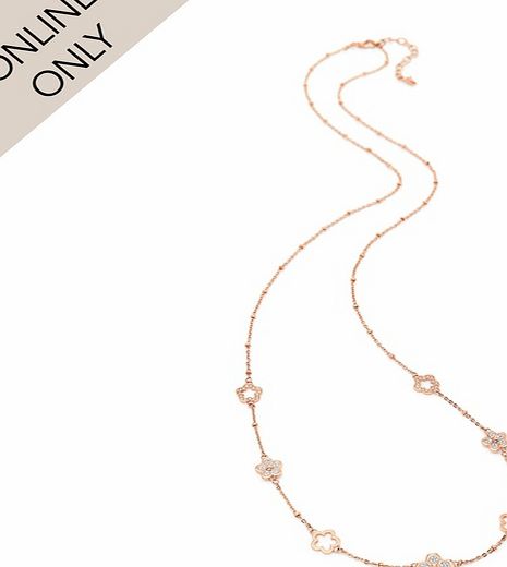 Folli Follie Wonder Rose Neck Clear Crystal