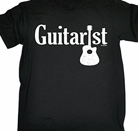 ACOUSTIC GUITAR (L - BLACK) NEW PREMIUM LOOSE FIT T-SHIRT - slogan funny clothing joke novelty vintage retro t shirt top mens ladies womens girl boy men women tshirt tees tee t-shirts shirts fashion u
