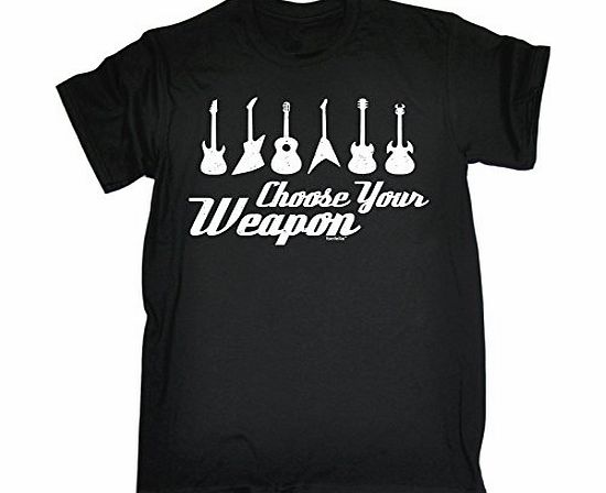 CHOOSE YOUR WEAPON - GUITAR (XXL - BLACK) NEW PREMIUM LOOSE FIT T-SHIRT - slogan funny clothing joke novelty vintage retro t shirt top mens ladies womens girl boy men women tshirt tees tee t-shirts sh