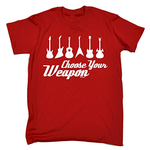 Fonfella Slogans CHOOSE YOUR WEAPON (S - RED) NEW PREMIUM LOOSE FIT BAGGY T SHIRT - slogan funny clothing joke novelt
