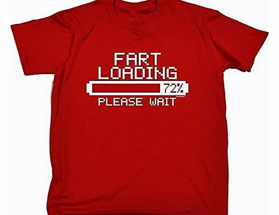 FART LOADING - PLEASE WAIT (3XL - RED) NEW PREMIUM LOOSE FIT T-SHIRT - slogan funny clothing joke novelty vintage retro t shirt top mens ladies womens girl boy men women tshirt tees tee t-shirts shirt