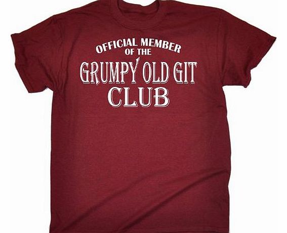 GRUMPY OLD GIT CLUB (S - MAROON) NEW PREMIUM T SHIRT - Official Member Of The Slogan Funny Novelty Nerd Vintage retro top clothes Unisex Mens Boy ideas for him her Loosefit tshirt s joke keep Fashion 