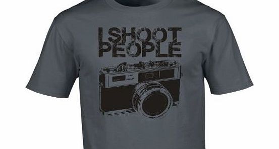 I SHOOT PEOPLE - CAMERA (XXL - CHARCOAL) NEW PREMIUM LOOSEFIT T SHIRT - Slogan Funny Clothing Joke Novelty Vintage retro top Mens Ladies Womens Girl Boy tshirt Tees Tee t-shirts shirts Fashion Urban C