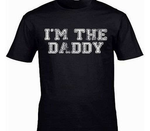 IM THE DADDY (3XL - BLACK) NEW PREMIUM LOOSE FIT BAGGY T SHIRT - Daddy Since Dad Father Fathers Day New Born Newborn Baby Slogan Funny Novelty Nerd Vintage retro top clothes Unisex Mens Boy tshirt shi