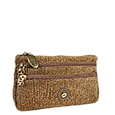 Brown Sueded Clutch Handbag