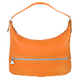 Orange Soft Calf Leather Hobo Bag