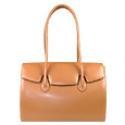 Polished Tan Italian Leather Handbag