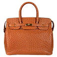 Stamped Leather Birkin Style Handbag