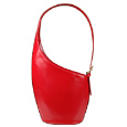 Striking Red Italian Leather Handbag