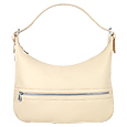 White Soft Calf Leather Hobo Bag