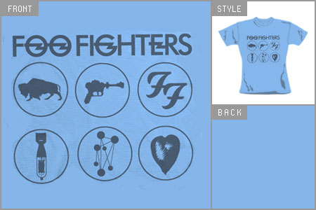 Foo Fighters (Circles) Skinny T-shirt cid_5013skp